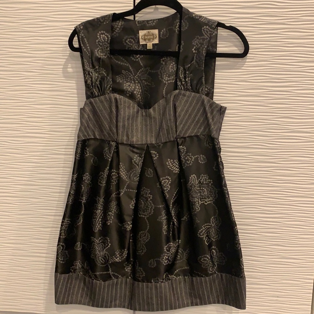 NAVE black and grey dress with metallic detail